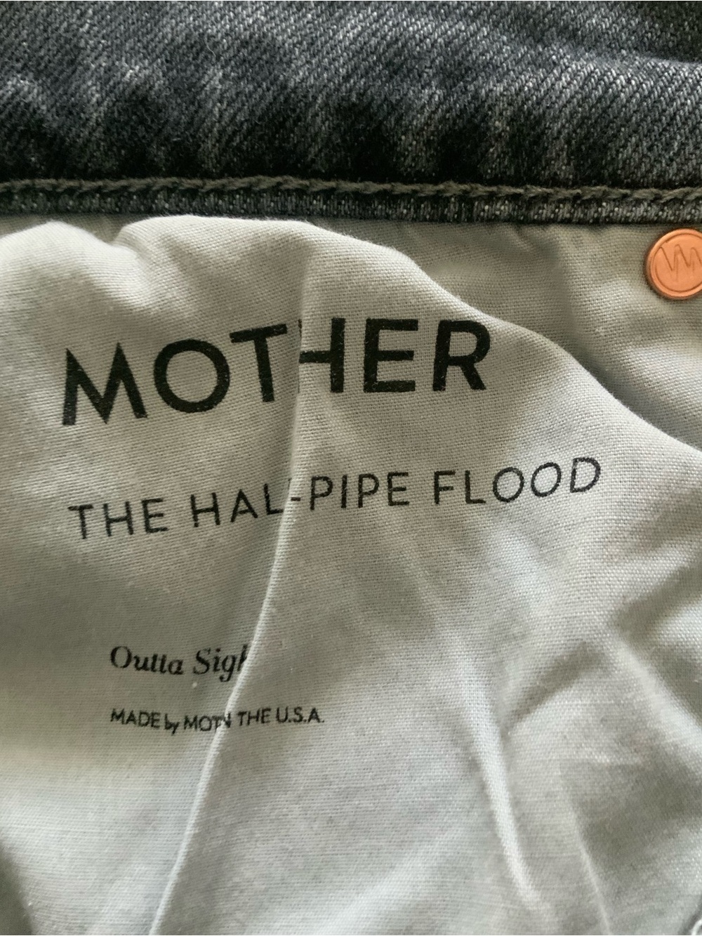 MOTHER SUPERIOR Jeans Half-Pipe Flood Outta Sight Washed Charcoal Gray Size 27 - Picture 14 of 16